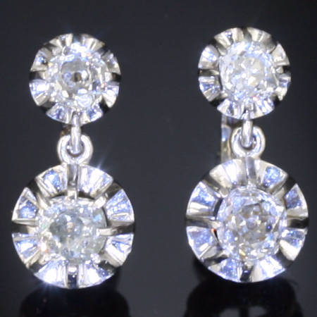 French Art Deco brilliant earrings