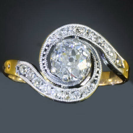 Victorian tourbillon engagement ring 