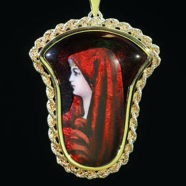 All our antique jewelry with the color red