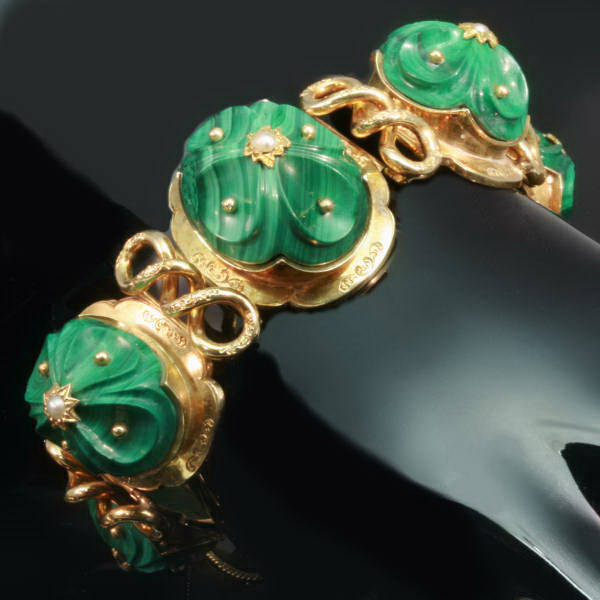 Antique jewelry with the color green up to $7,500