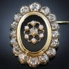 Antique jewelry Victorian rose cut diamonds brooch