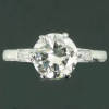 Chic French estate platinum engagement ring