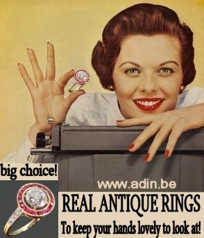 The entire genuine antique ring collection of Adin Antique Jewelry, Antwerp, Belgium