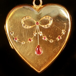 Antique jewelry with love theme