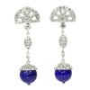antique and estate earrings with blue